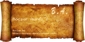 Boczor Aurél névjegykártya
